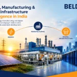 Belding India featured image showcasing the convergence of energy, manufacturing, and digital infrastructure through renewable energy systems, an industrial manufacturing facility, and modern data centers in India.